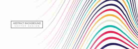 Free vector abstract colorful stylish lines banner background
