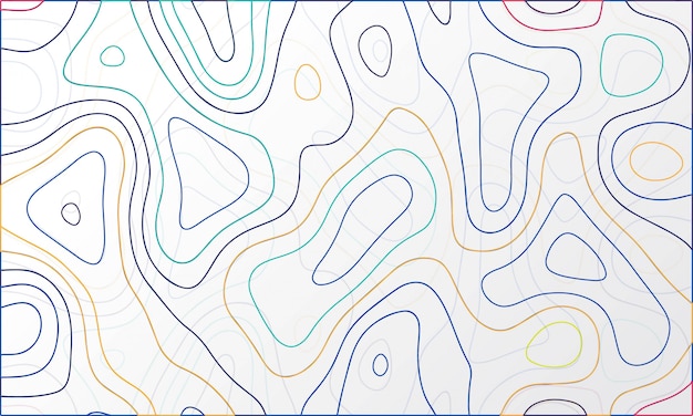 Free vector abstract colorful topographic map design vector