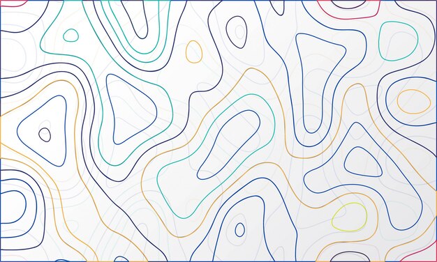 Abstract colorful topographic map design vector 