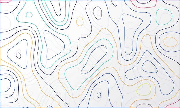 抽象的なカラフルな地形の地図のデザインベクトル