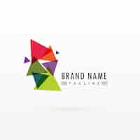 Free vector abstract colorful triangle logo design