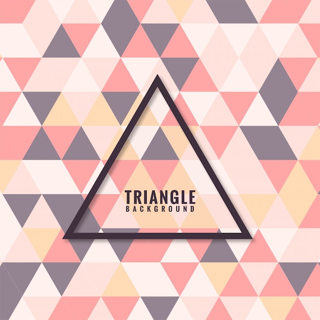 Free vector abstract colorful triangle mosaic grid