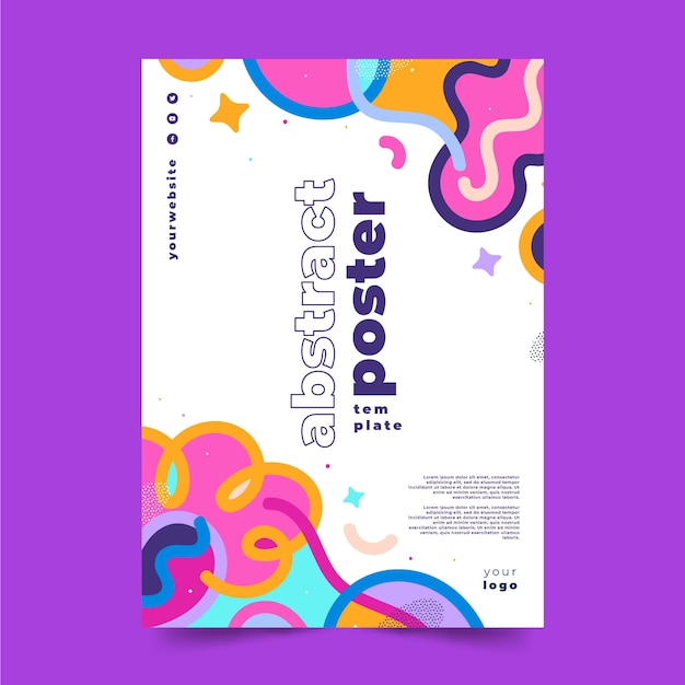 Abstract colorful vertical poster template