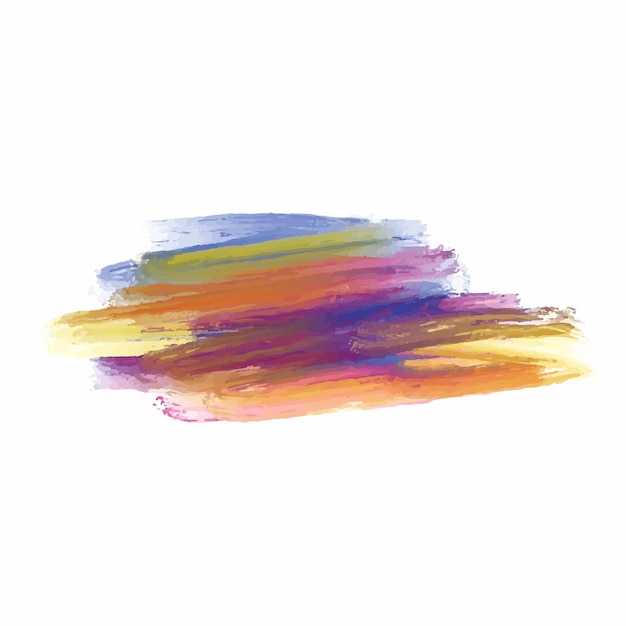 Abstract colorful watercolor brush stroke design