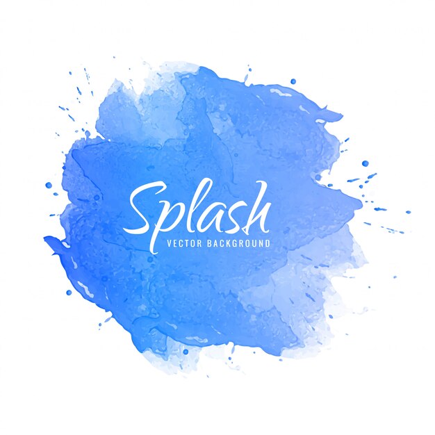 Abstract colorful watercolor ink splash design