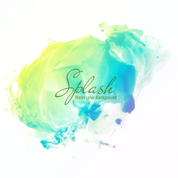 Abstract colorful watercolor splash design background
