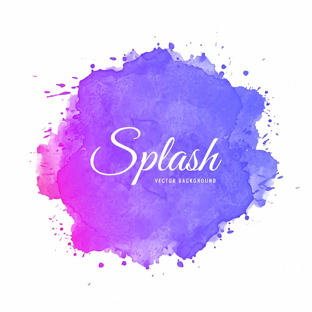 Free vector abstract colorful watercolor splash design