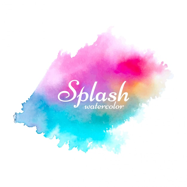 Abstract colorful watercolor splash design