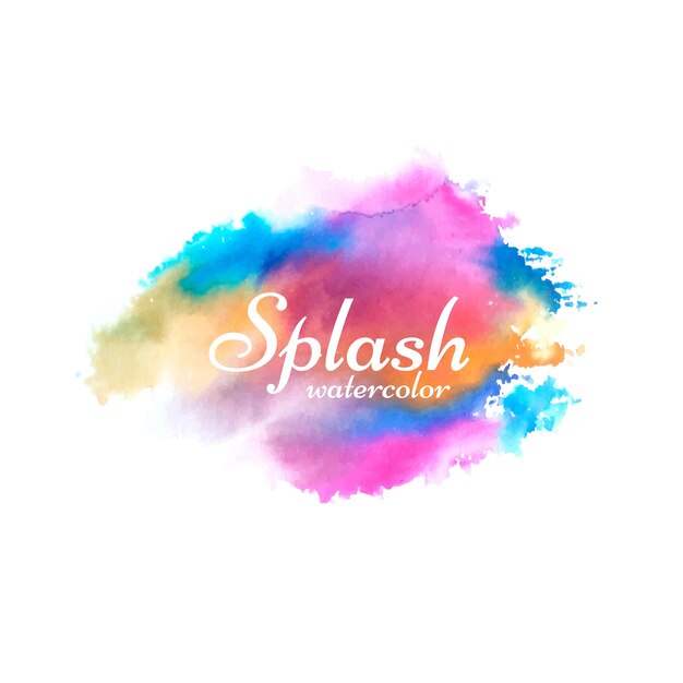 Abstract colorful watercolor splash design