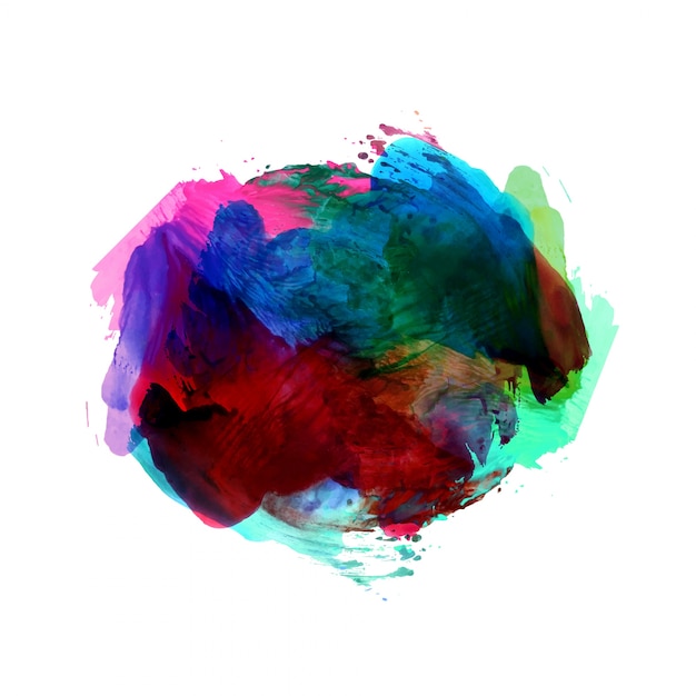 Abstract colorful watercolor stain background