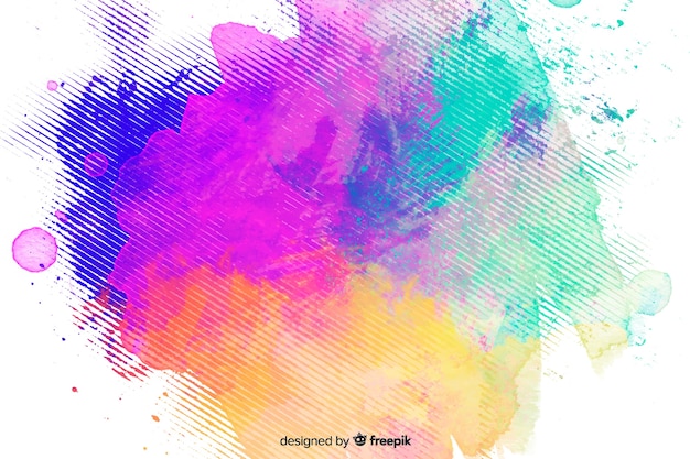 Abstract colorful watercolor stain background