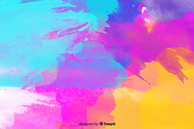 Abstract colorful watercolor stain background