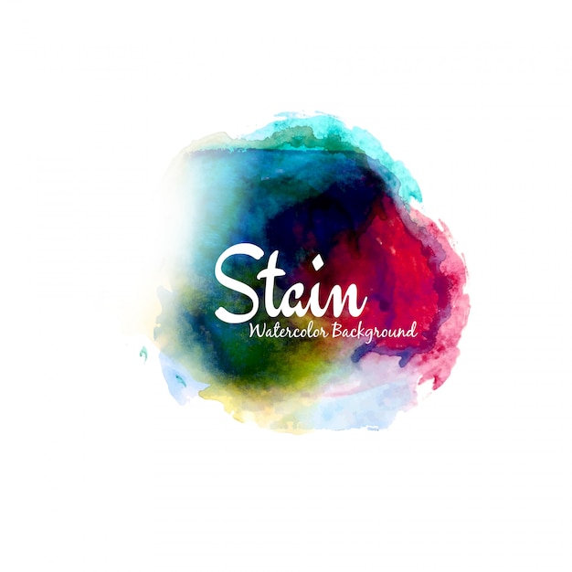 Abstract colorful watercolor stain elegant 