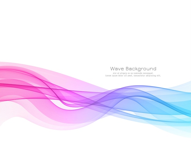 Abstract colorful wave background