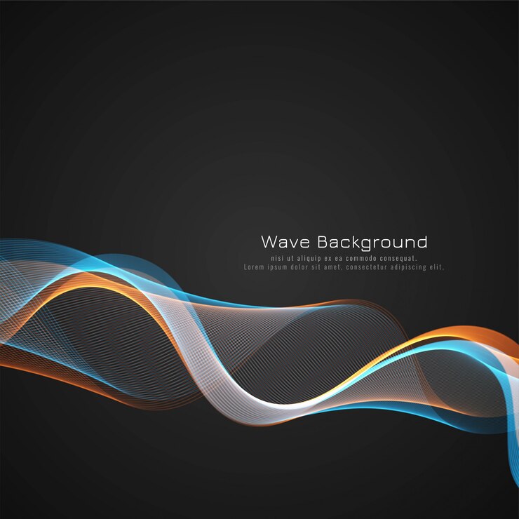 Free Vector abstract colorful wave dark background design