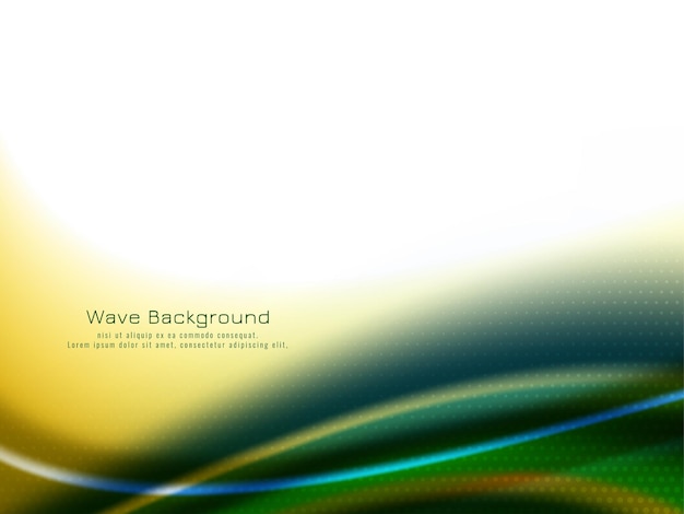 Abstract colorful wave design modern background