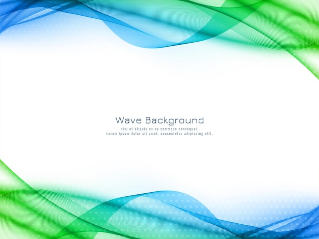 Free vector abstract colorful wave design stylish business background