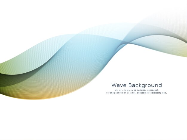 Abstract colorful wave elegant background vector