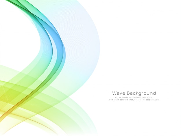 Abstract colorful wave modern background