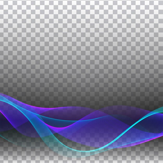 Abstract colorful wave transparent stylish 