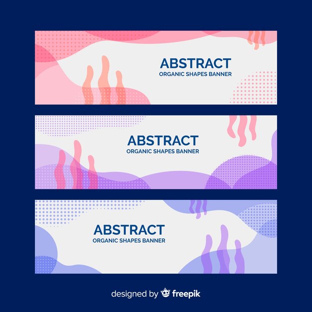 Abstract colorful waves banners