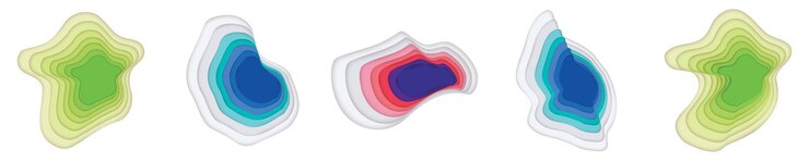 Free Vector abstract colorful wavy background papercut style