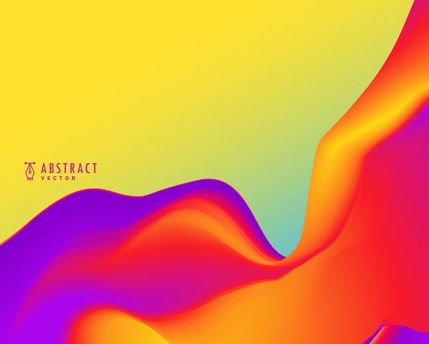 Abstract colorful wavy background