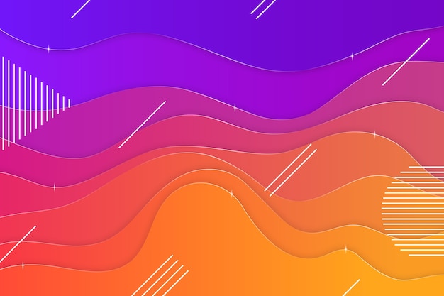 Abstract colourful background wavy lines and dots