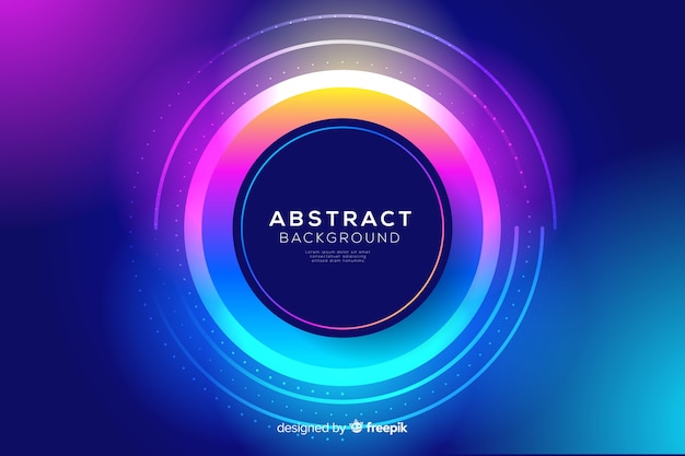 Бесплатное векторное изображение Абстрактный фон красочные круги