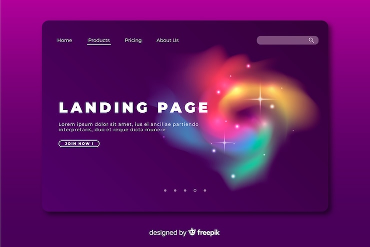 Free Vector abstract colourful delusion landing page