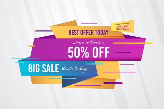 Free vector abstract colourful sales banner