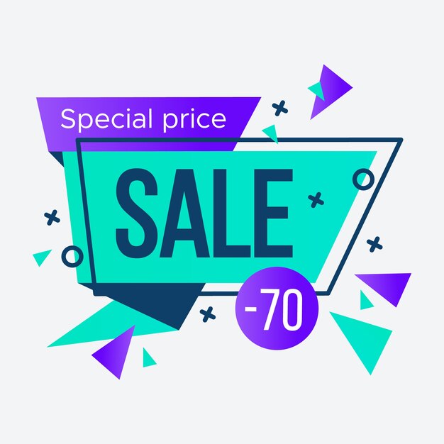 Abstract colourful sales banner