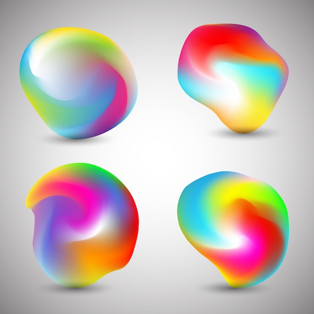 Free vector abstract colourful shapes