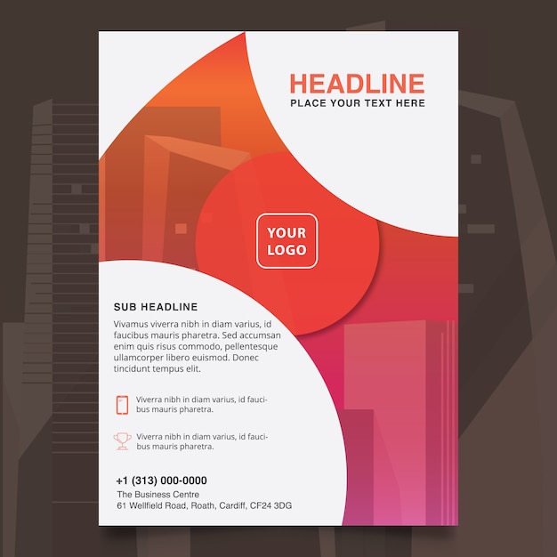 Free vector abstract company brochure design