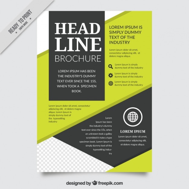 Free vector abstract company brochure template