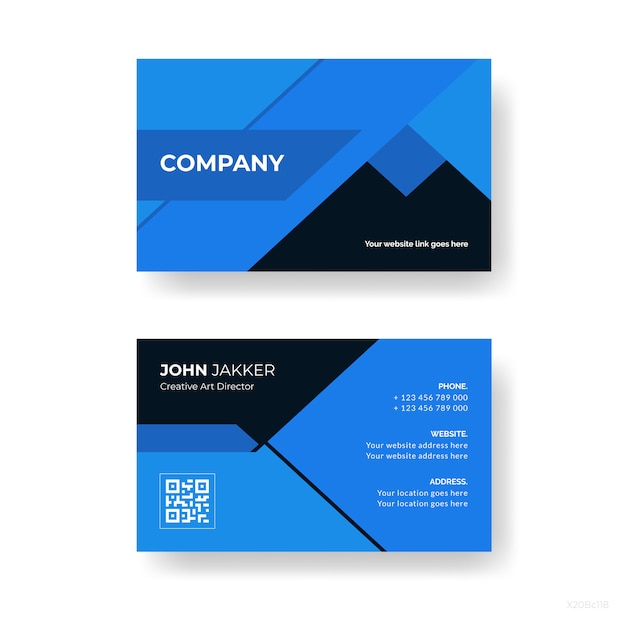 Vettore gratuito abstract company business card design