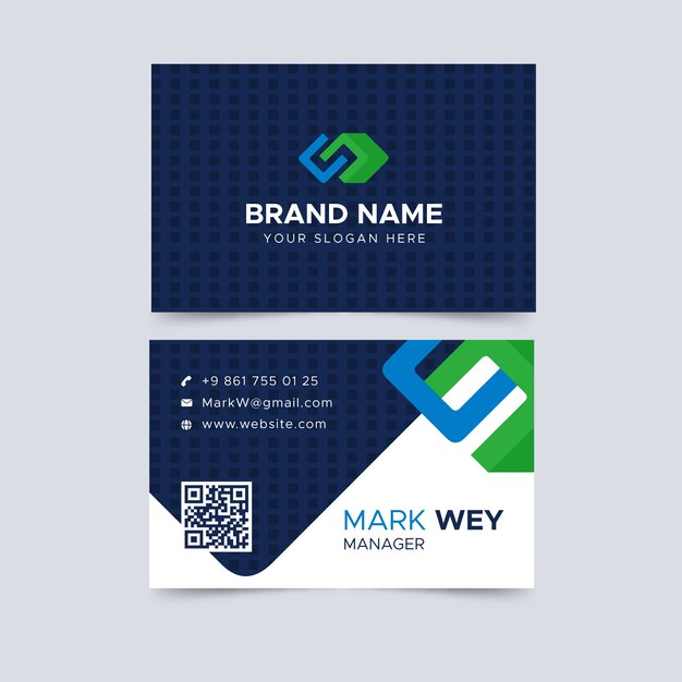 Abstract company business card