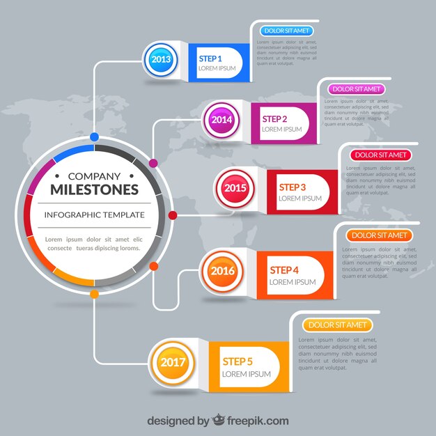 Abstract company infographic 