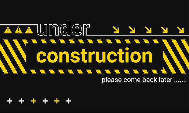 Abstract under construction background vector illustration