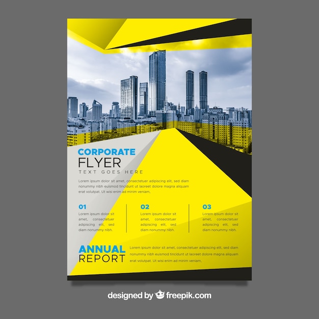 Free vector abstract corporate brochure