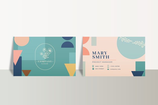 Abstract corporate business cards