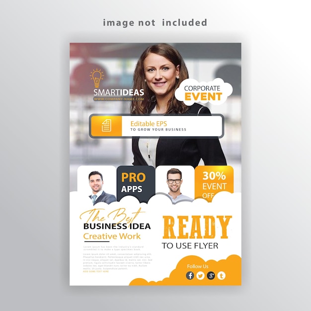 Free vector abstract corporate event flyer template