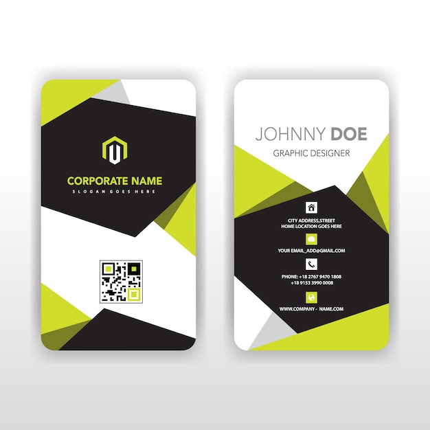 Free vector abstract corporate illustrator card