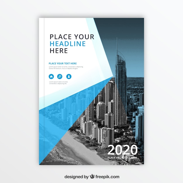 Abstract cover template with photo