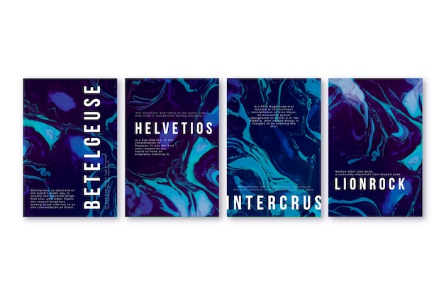 Free vector abstract covers collection concept