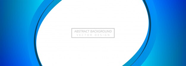 Abstract creative blue wave banner background