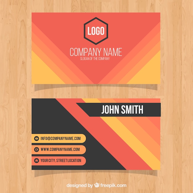 Free vector abstract creative business card