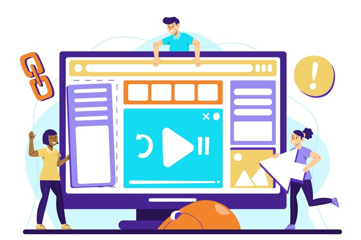 Free Vector abstract creative homepage illustration