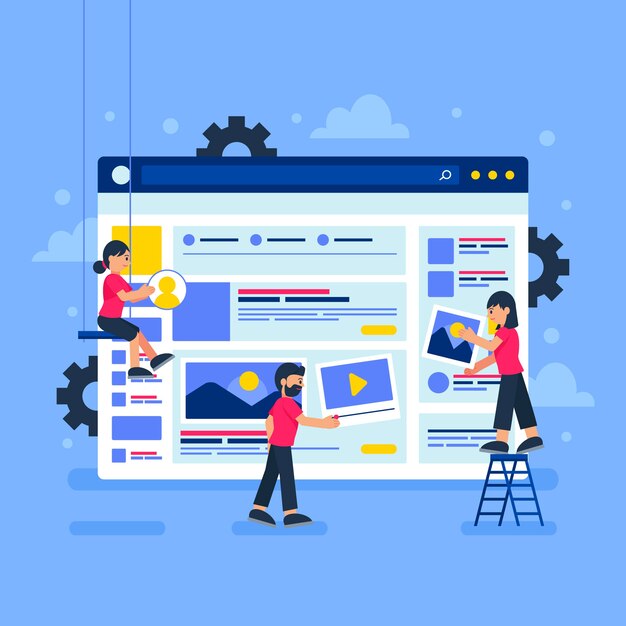 abstract creative homepage illustration