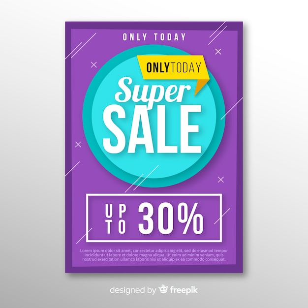 Abstract creative sale flyer template